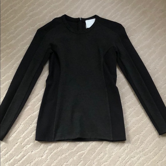 Phillip Lim Black/Charcoal Grey Fitted Long Sleeve - Picture 2 of 6